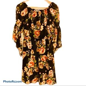 Wilde Floral Dress, Mini, Boat Neck